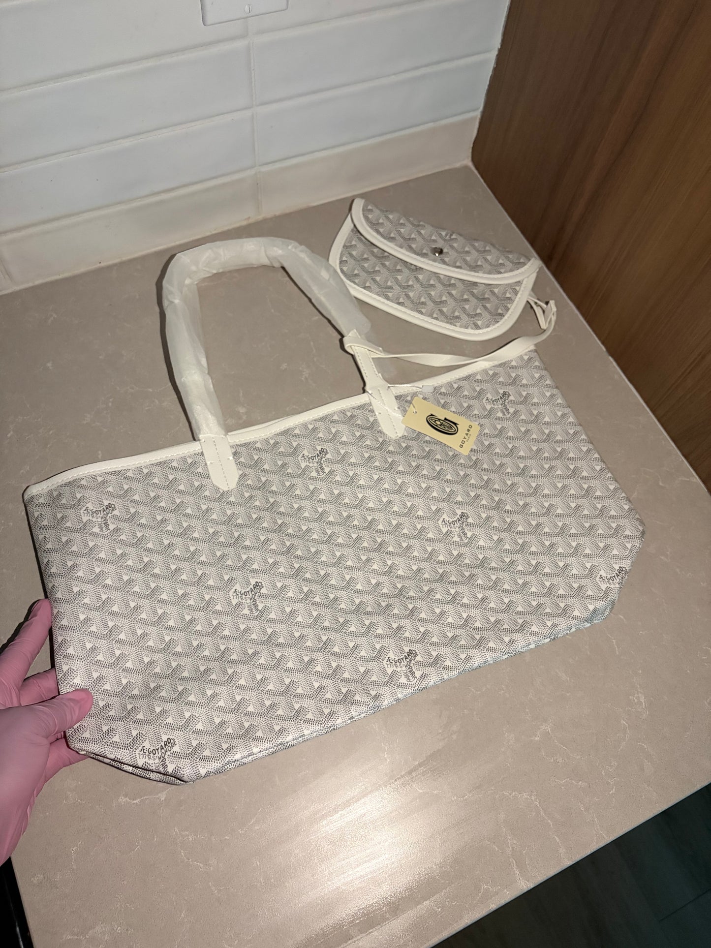 grey goyard bag